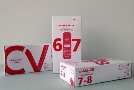 Weisser synthetischer vinylh - Aachenandschuhe