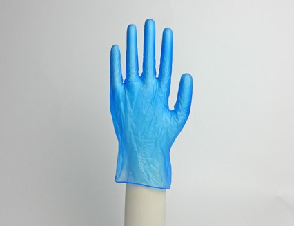 einweg blaue vinyl Handschuhe