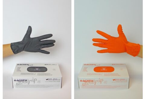 Extra starker Nitril-Handschuh mit Diamond Grip